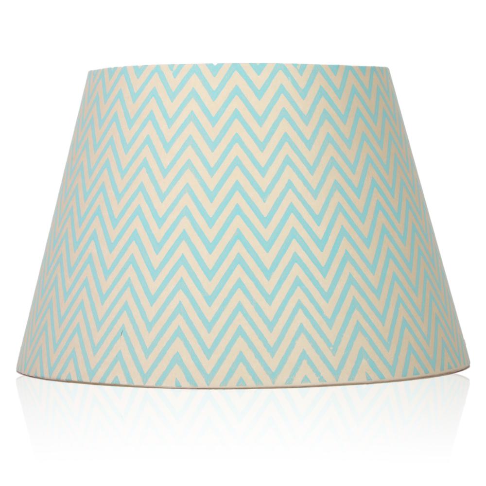 30cm straight empire premium hardback lampshade in block printed paper by Lampenschirm India, house of lampshades. Green Paper Lamp Shades