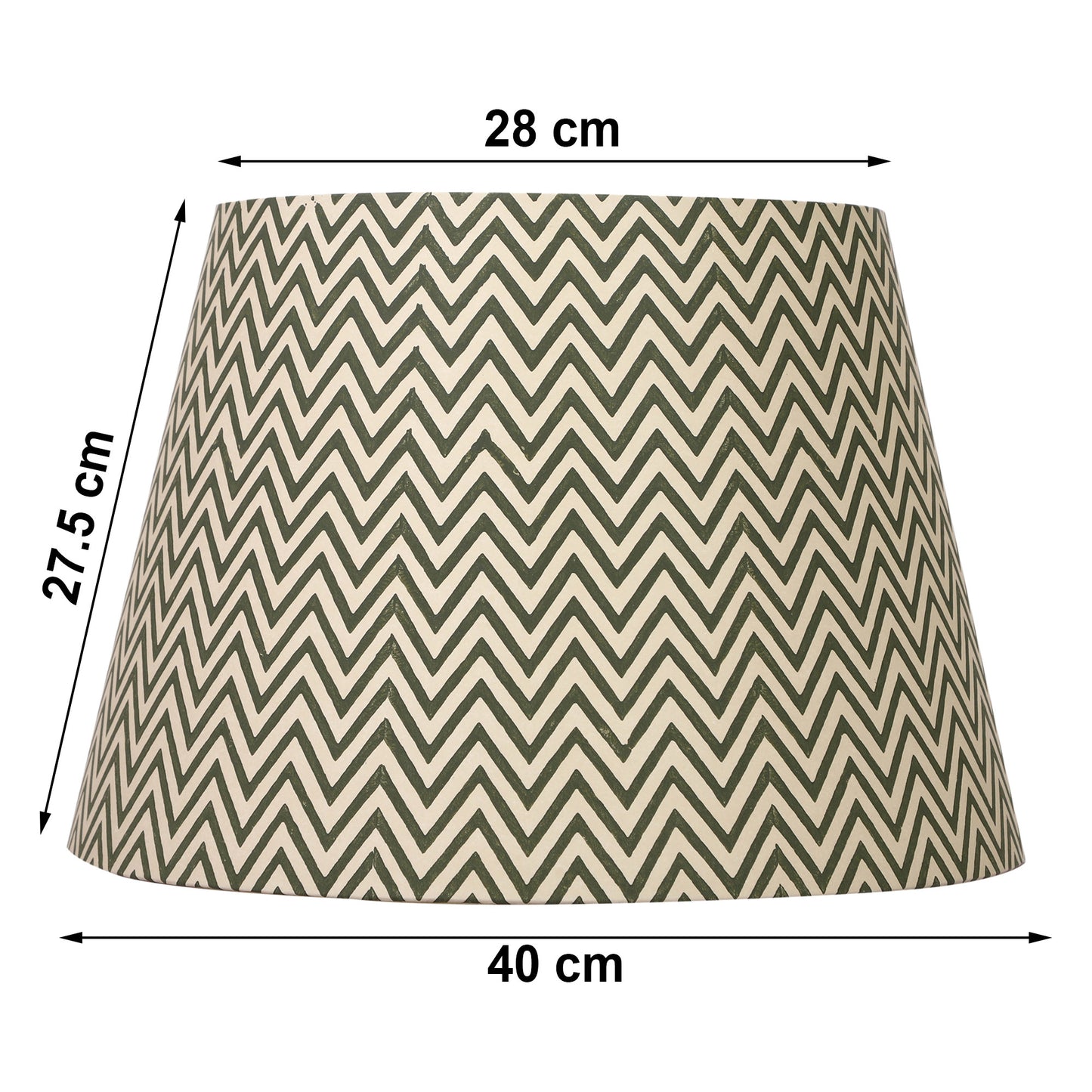 40cm straight empire premium hardback lamp shade in printed paper by Lampenschirm India