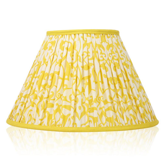 30cm empire premium softback lampshade in cotton by Lampenschirm India, house of lampshades. Yellow Cotton Lamp Shades