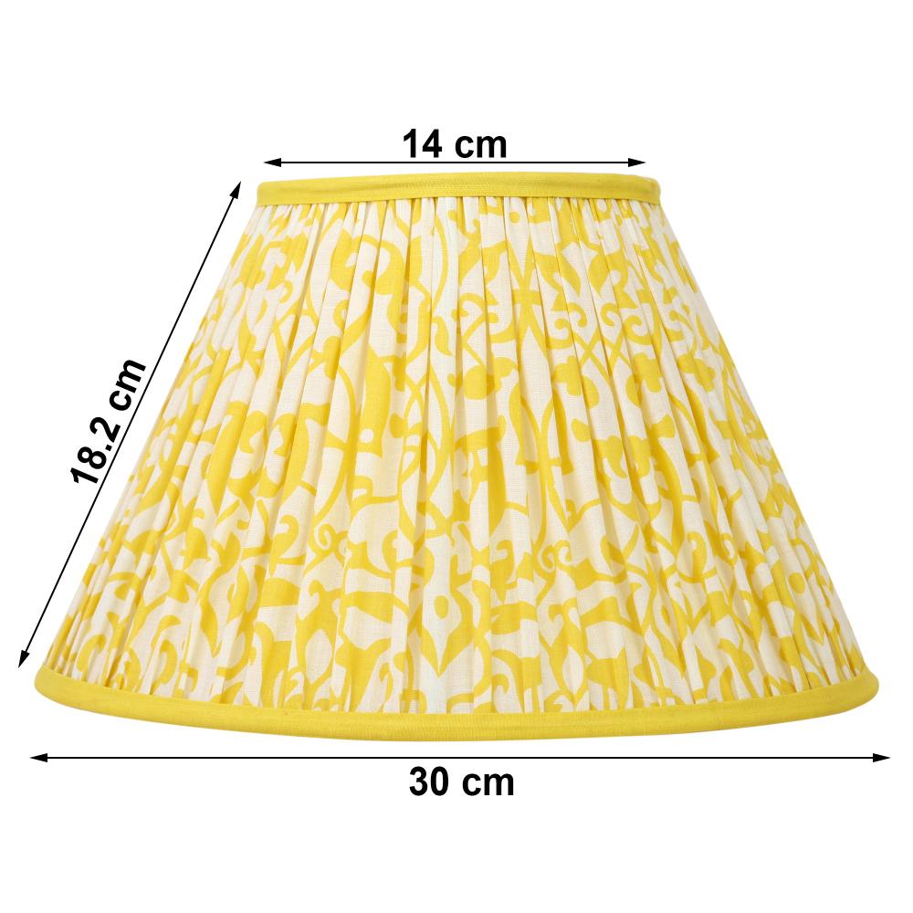30cm empire premium softback lampshade in sunshine blossom by Lampenschirm India, house of lampshades