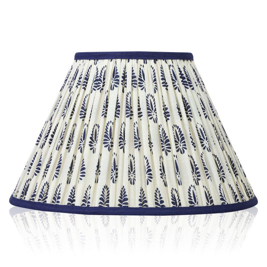 30cm empire premium softback lampshade in cotton by Lampenschirm India, house of lampshades. Blue Cotton Lamp Shades