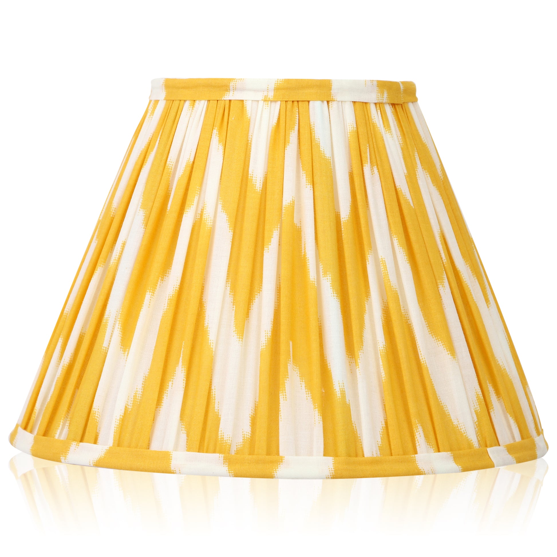 30cm empire premium softback lampshade in cotton by Lampenschirm India, house of lampshades. Yellow Cotton Lamp Shades