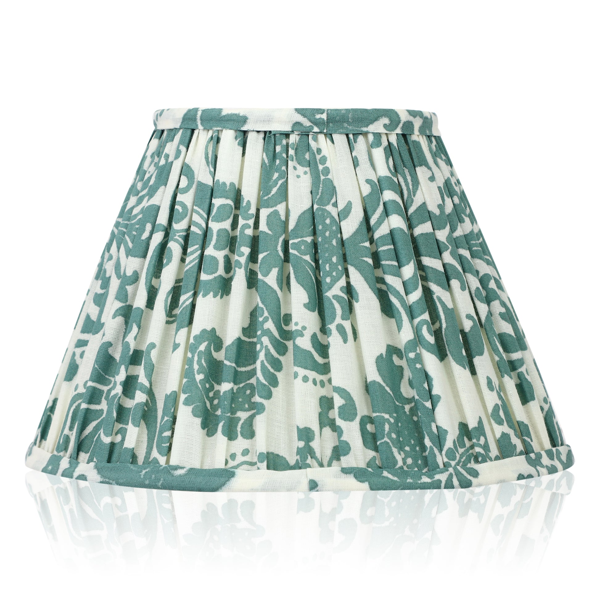 20cm empire premium softback lampshade in Green Cotton by Lampenschirm India, house of lampshades. Green Cotton Lamp Shades
