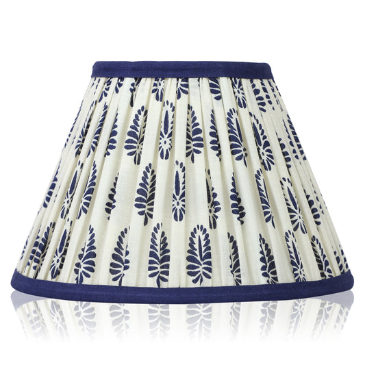 20cm empire premium softback lampshade in Cotton by Lampenschirm India, house of lampshades. Blue Cotton Lamp Shades