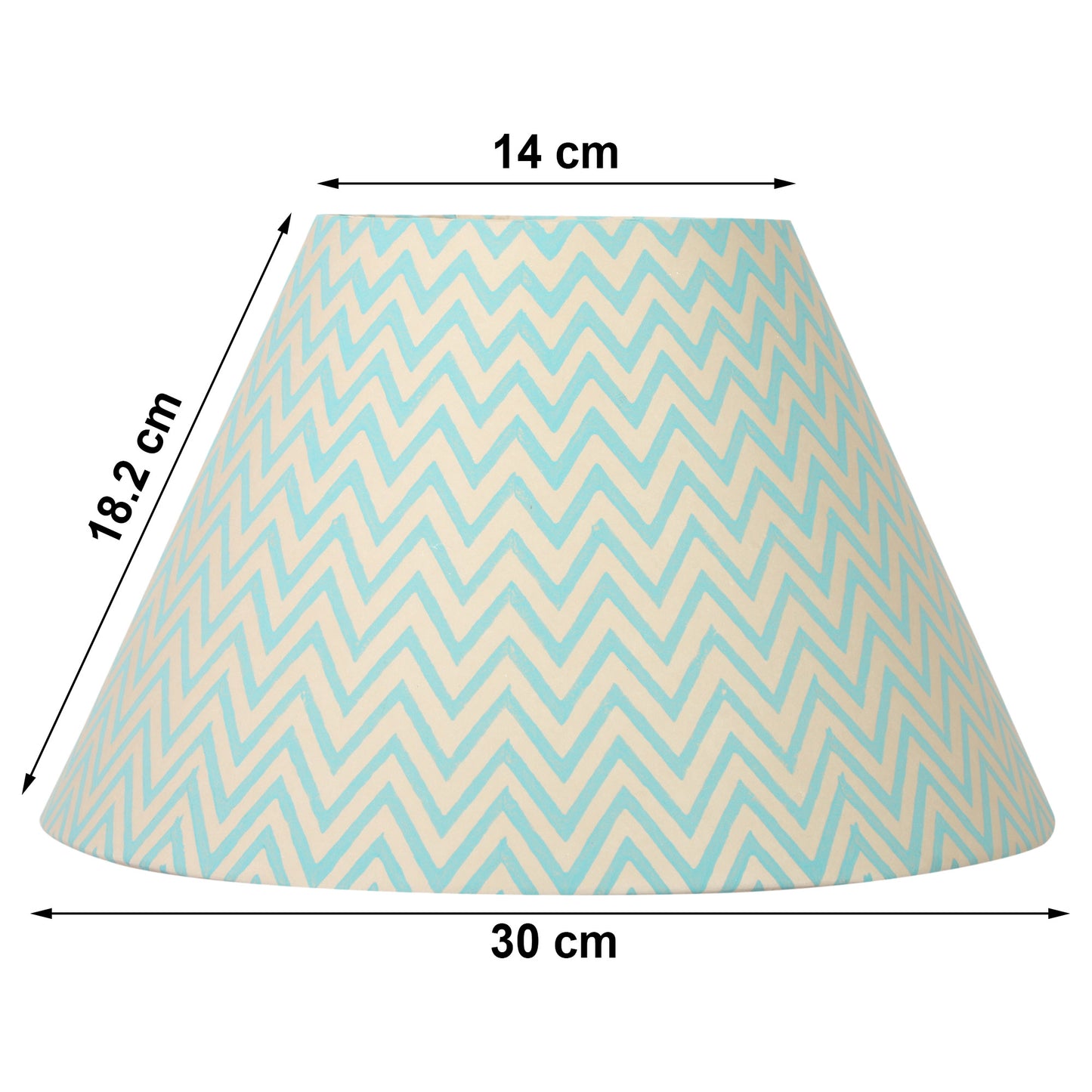 30cm empire premium hardback lamp shade in block printed paper by Lampenschirm India