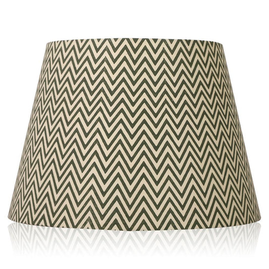 40cm straight empire premium hardback lampshade in block printed paper by Lampenschirm India, House of Lampshades. Black Paper Lamp Shades