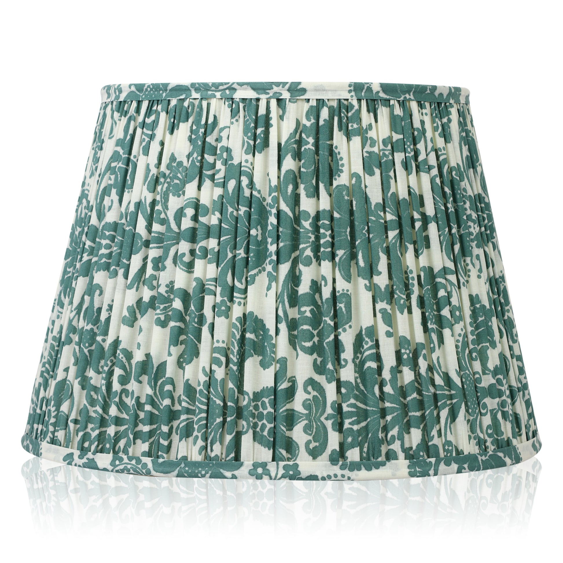 40cm straight empire premium softback lampshade in cotton by Lampenschirm India, house of lampshades. Green Cotton Lamp Shades