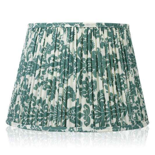 40cm straight empire premium softback lampshade in cotton by Lampenschirm India, house of lampshades. Green Cotton Lamp Shades
