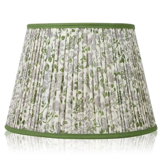 40cm straight empire premium softback lampshade in cotton by Lampenschirm India, house of lampshades. Green Cotton Lamp Shades