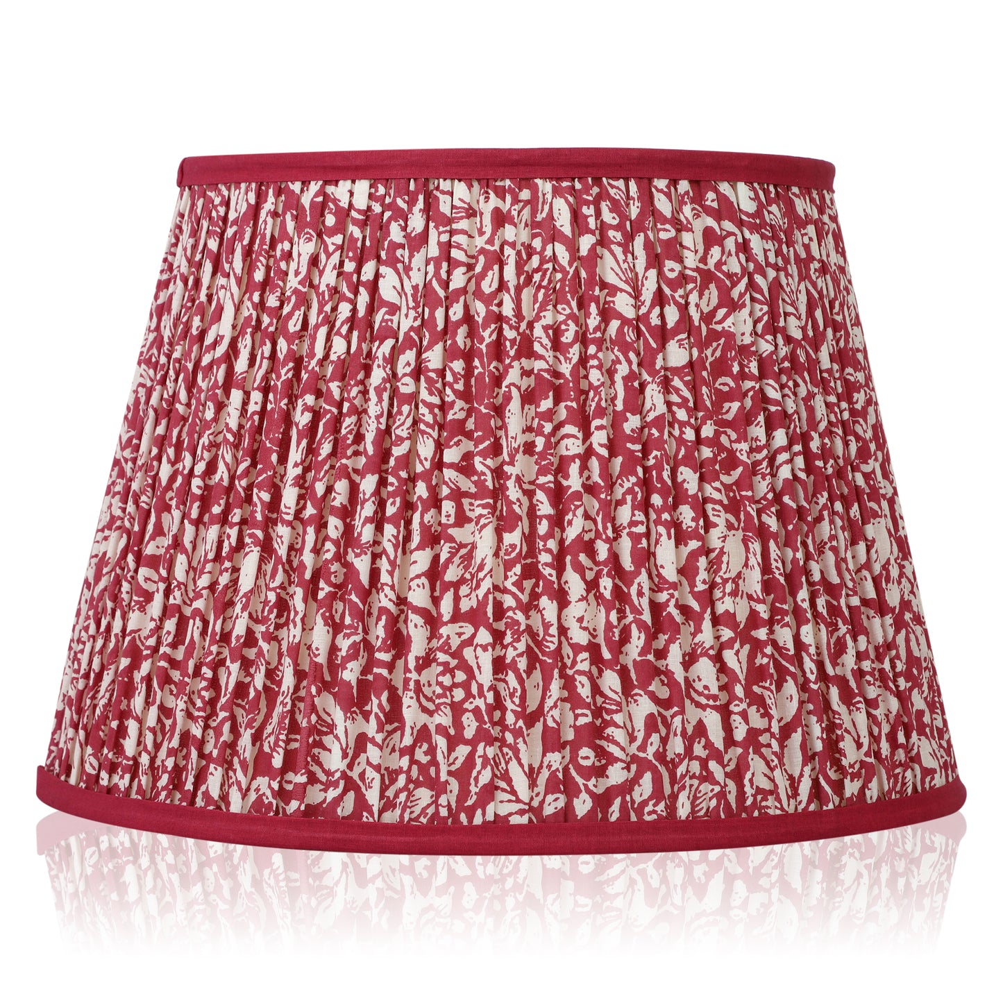 40cm straight empire premium softback lampshade in cotton by Lampenschirm India, house of lampshades. Red Cotton Lamp Shades