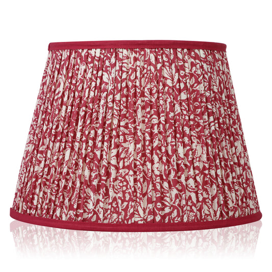 40cm straight empire premium softback lampshade in cotton by Lampenschirm India, house of lampshades. Red Cotton Lamp Shades