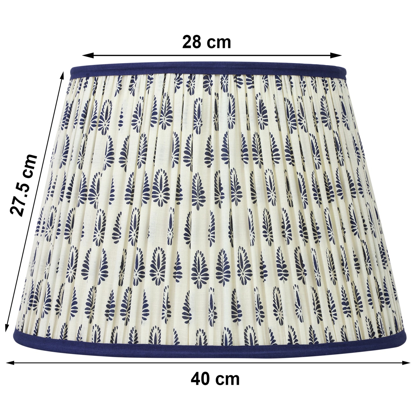 40cm straight empire premium softback lamp shade in cotton by Lampenschirm India