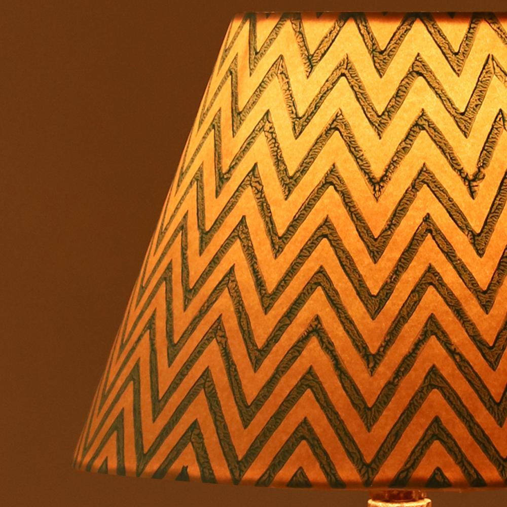 20cm empire premium hardback lamp shade in printed paper by Lampenschirm India, house of lampshades