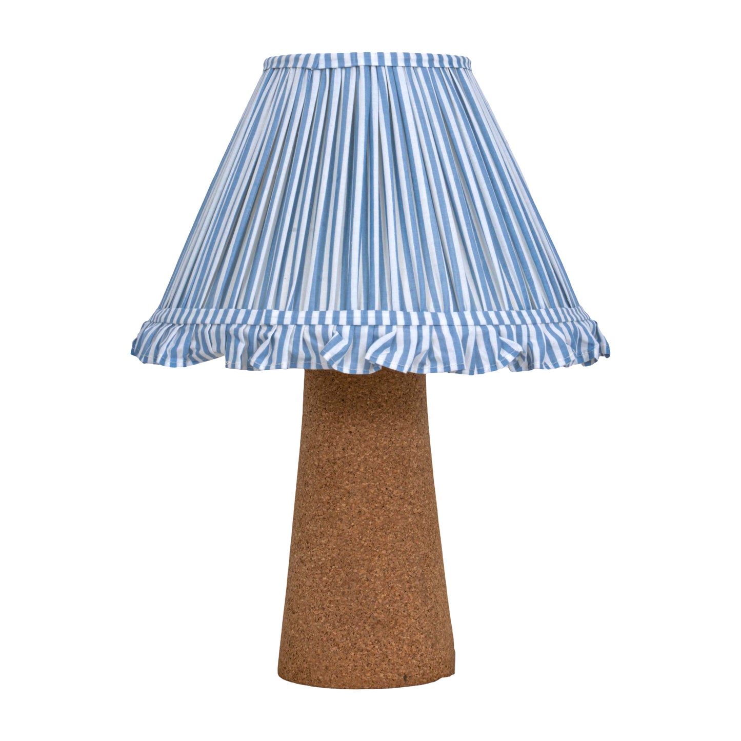 Terra Conica Table Lamp in Natural Cork with Lampshade