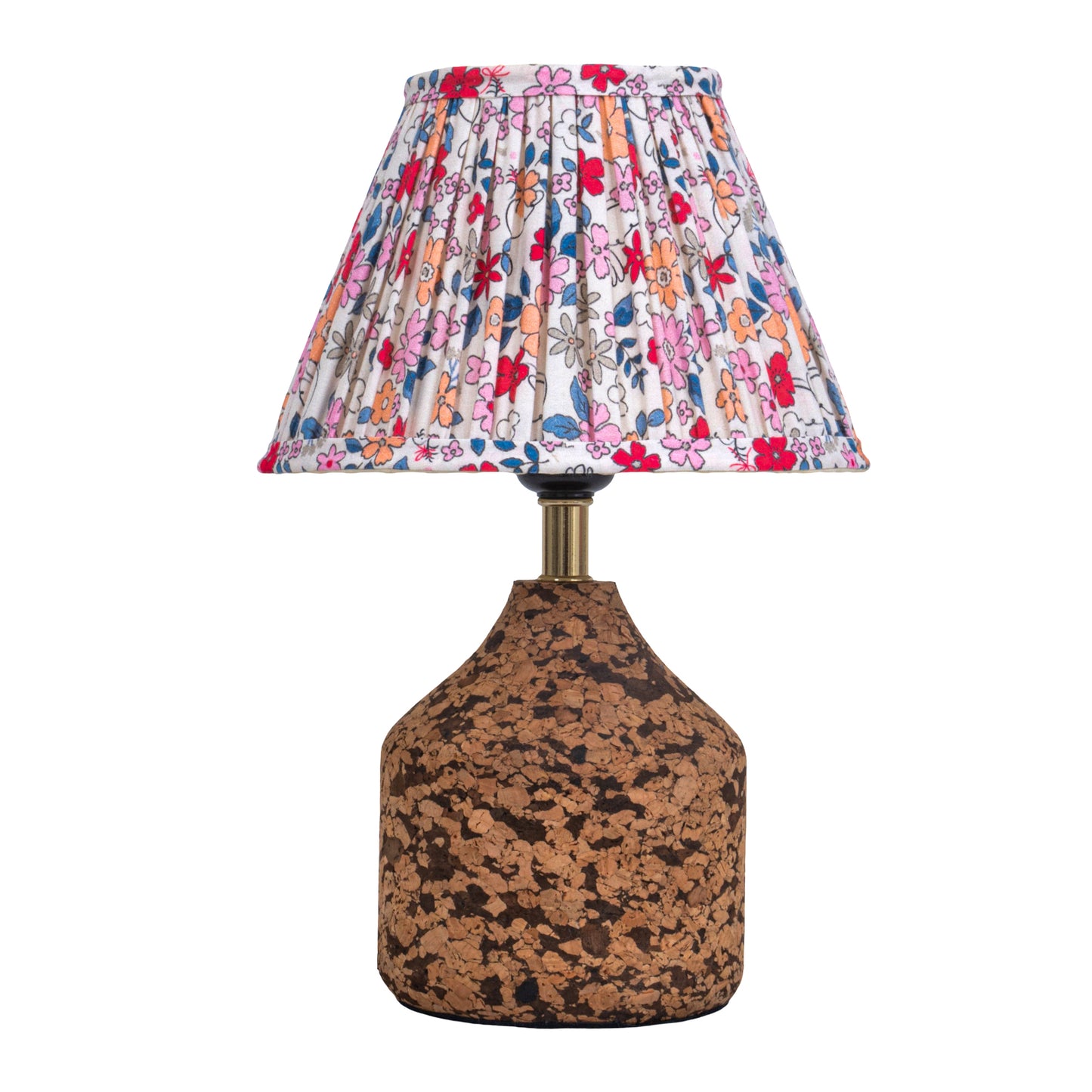 Arc Table Lamp in Handcrafted Natural Cork with Lampshade