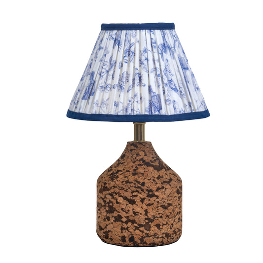 Arc Table Lamp in Handcrafted Natural Cork with Lampshade