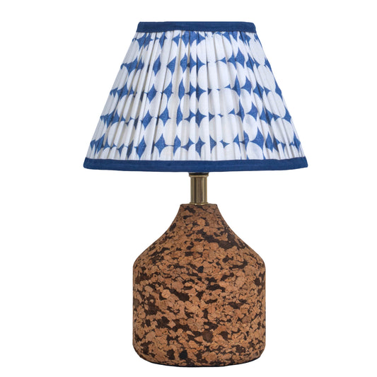 Arc Table Lamp in Handcrafted Natural Cork with Lampshade