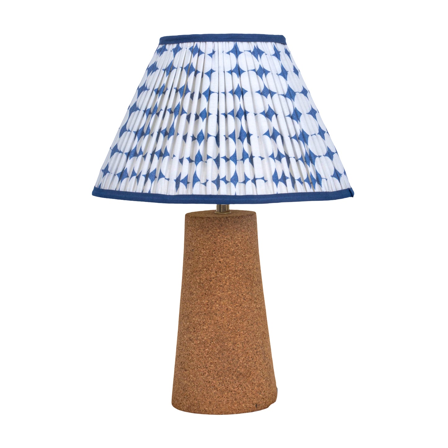 Terra Conica Table Lamp in Natural Cork with Lampshade