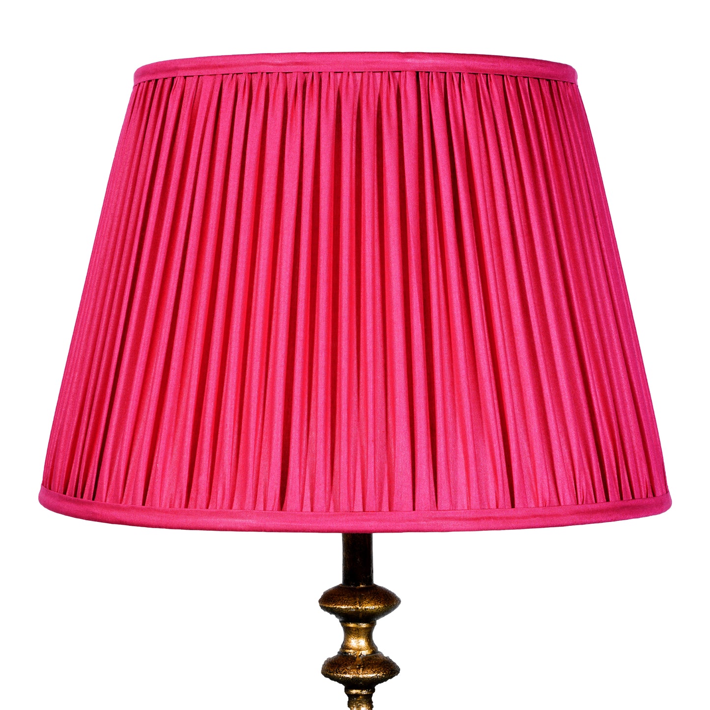 40cm straight empire premium softback lampshade in red silk by Lampenschirm India