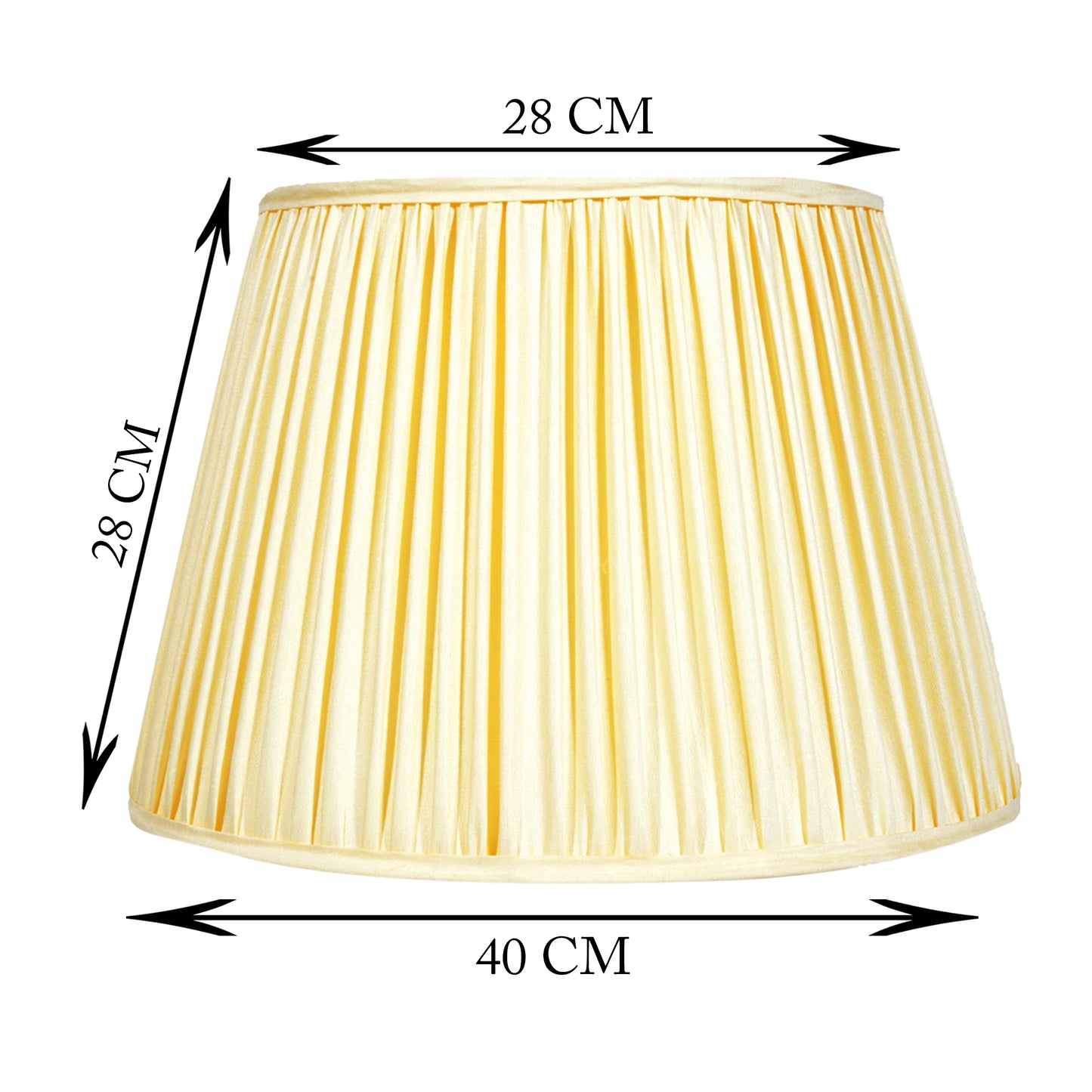 40cm straight empire premium softback lampshade in cream silk by Lampenschirm India