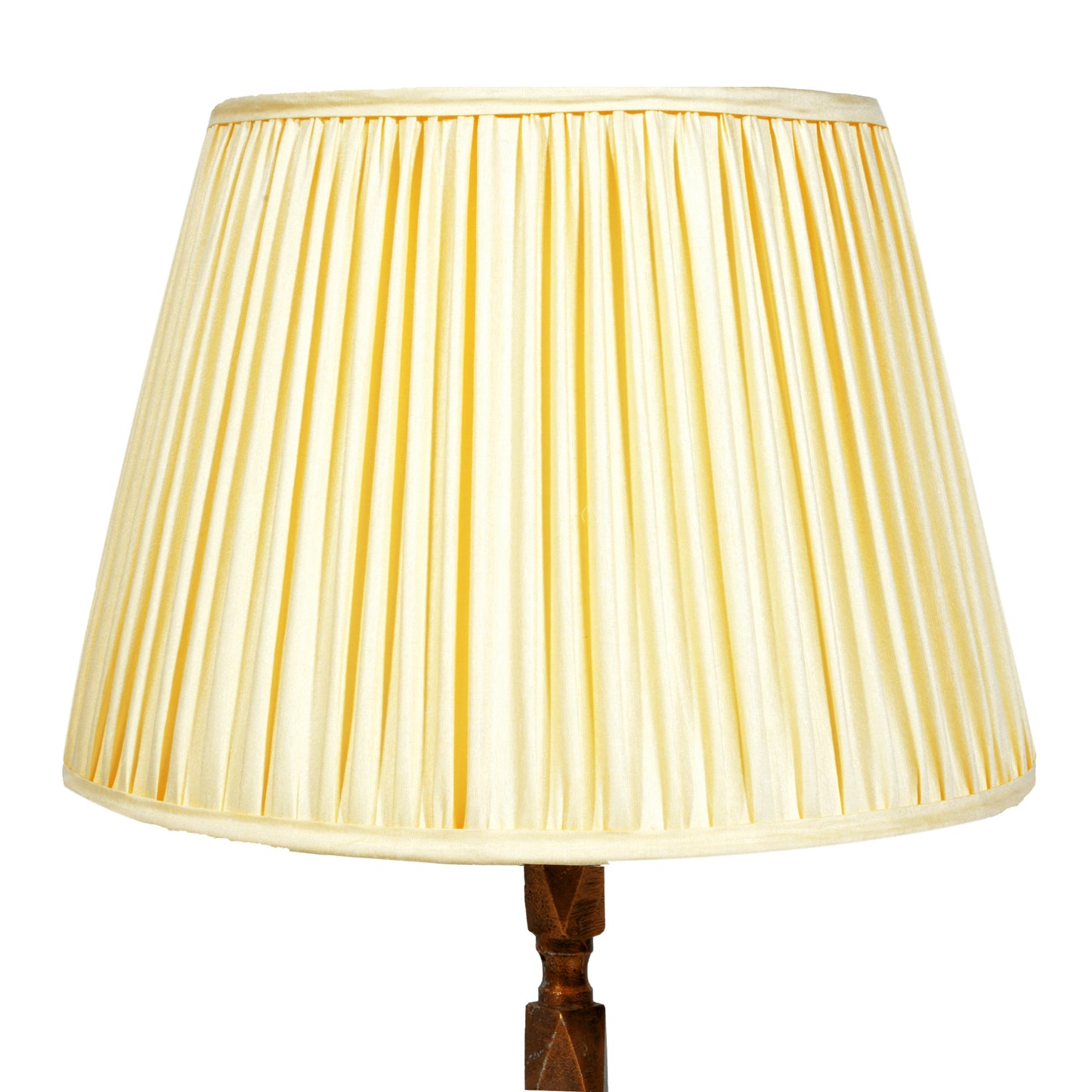 40cm straight empire premium softback lampshade in cream silk by Lampenschirm India