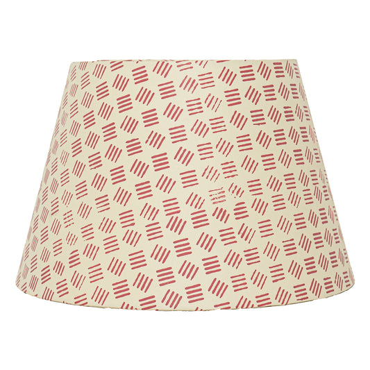 30cm straight empire premium hardback lampshade in block printed paper by Lampenschirm India, house of lampshades. Red Paper Lamp Shades
