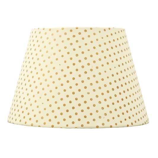 30cm straight empire premium hardback lampshade in block printed paper by Lampenschirm India, house of lampshades. Gold Paper Lamp Shades