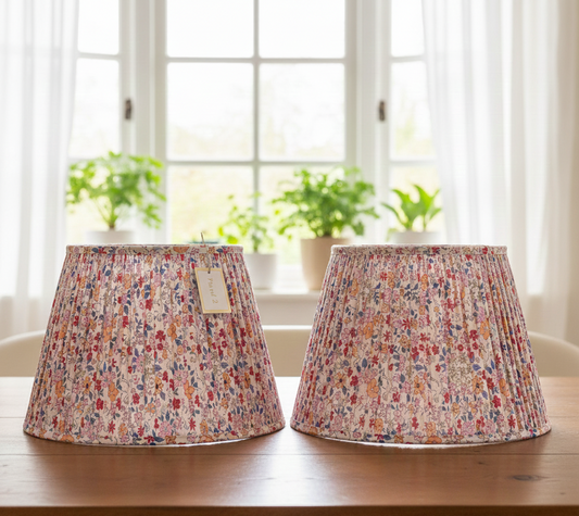 Set of 2 - 12 inch / 30cm straight empire premium softback lampshade in cotton