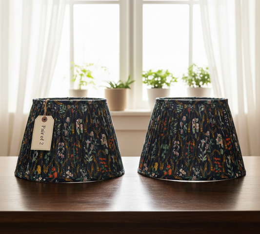 Set of 2 - 12 inch / 30cm straight empire premium softback lampshade in cotton