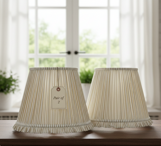 Set of 2 - 16 inch / 40cm straight empire premium softback lampshade in cotton