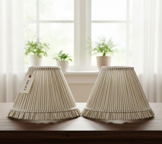 Set of 2 - 12 inch / 30 cm empire premium softback lampshade in cotton