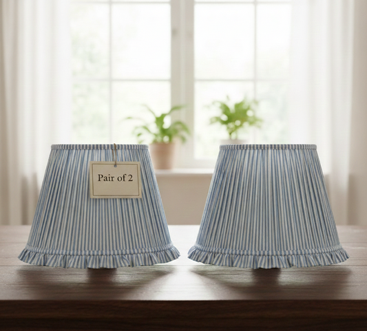 Set of 2 - 12 inch / 30cm straight empire premium softback lampshade in cotton