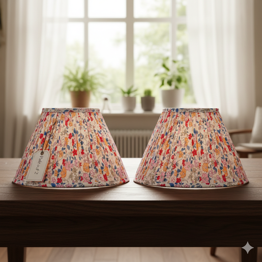 Set of 2 - 12 inch / 30 cm empire premium softback lampshade in cotton
