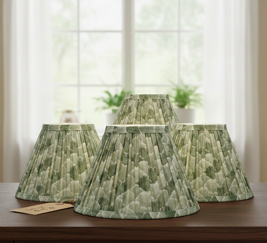 Set of 4 - 8 inch / 20cm empire premium softback lampshade in cotton