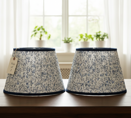 Set of 2 - 16 inch / 40cm straight empire premium softback lampshade in cotton