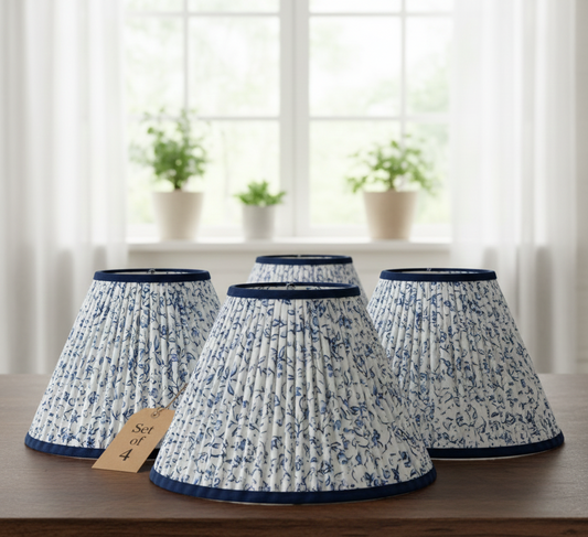 Set of 4 - 8 inch / 20cm empire premium softback lampshade in cotton