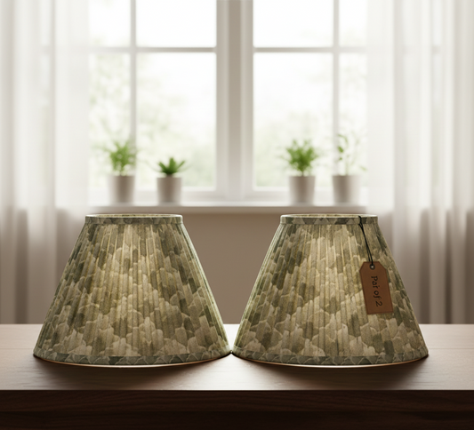 Set of 2 - 12 inch / 30 cm empire premium softback lampshade in cotton