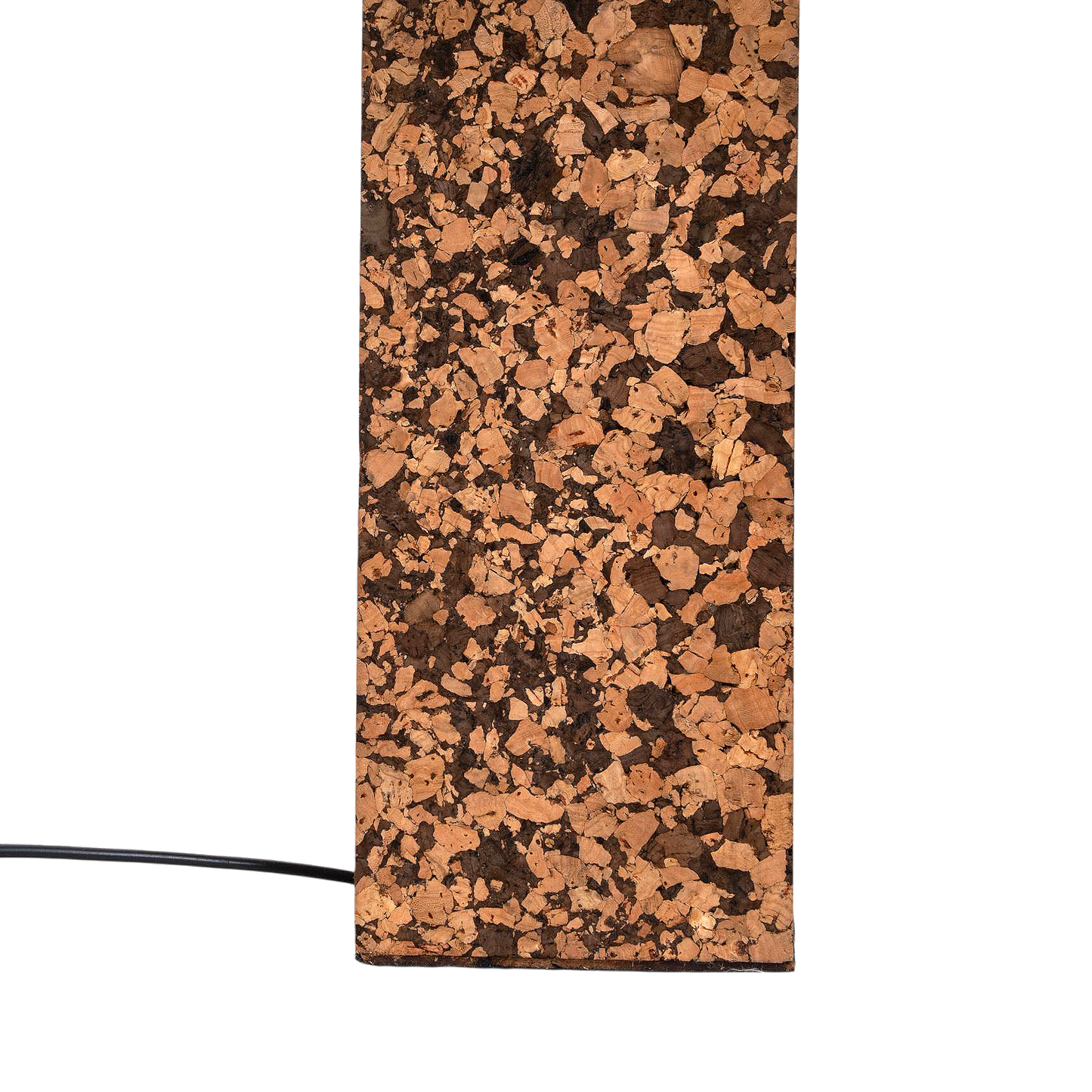 Terra Block Table Lamp in Natural Cork with Lampshade