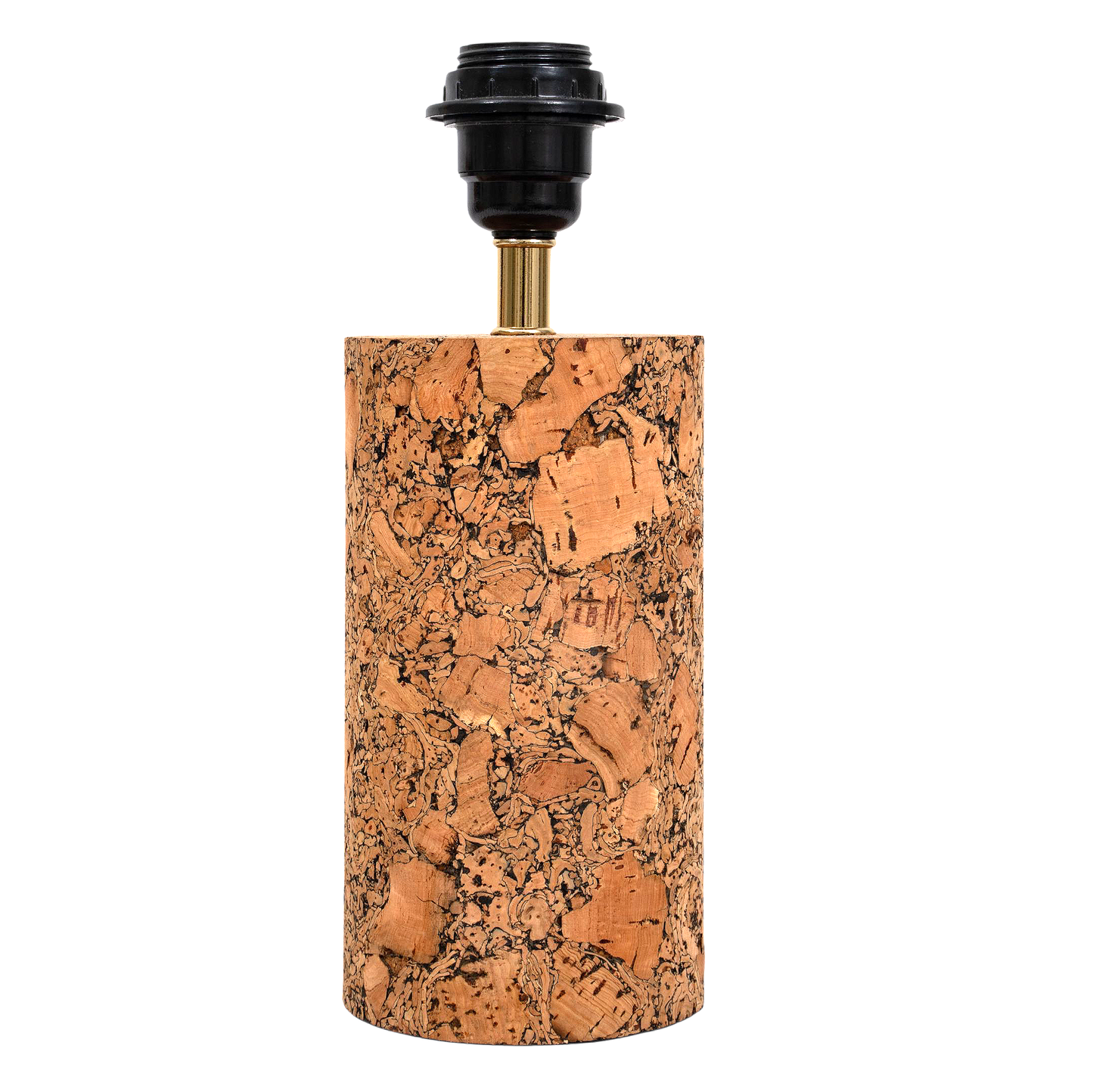 Terra Column Table Lamp in Natural Cork with Lampshade