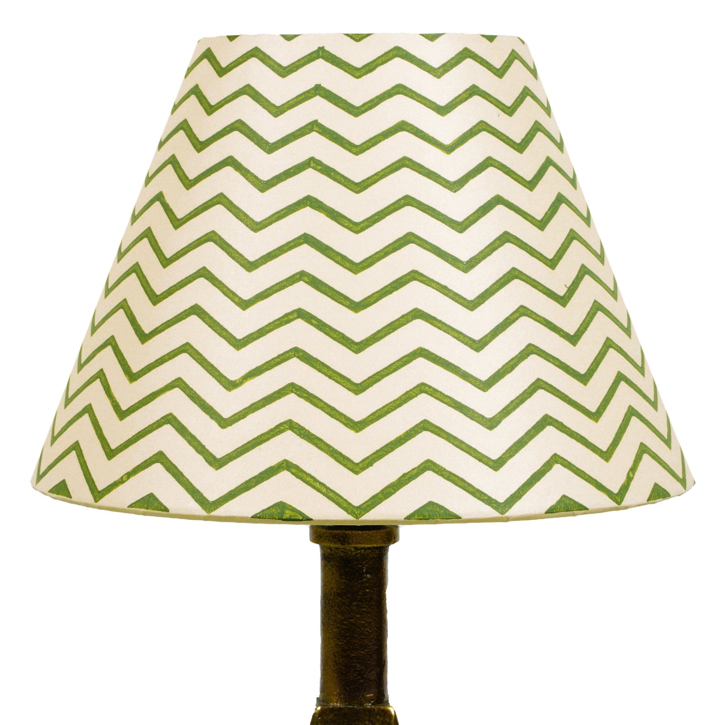 20cm empire premium hardback lampshade in block printed paper by Lampenschirm India