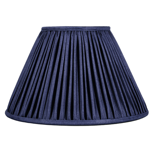 20cm empire premium softback lampshade in Blue Silk by Lampenschirm India, house of lampshades. Blue Silk Lamp Shades