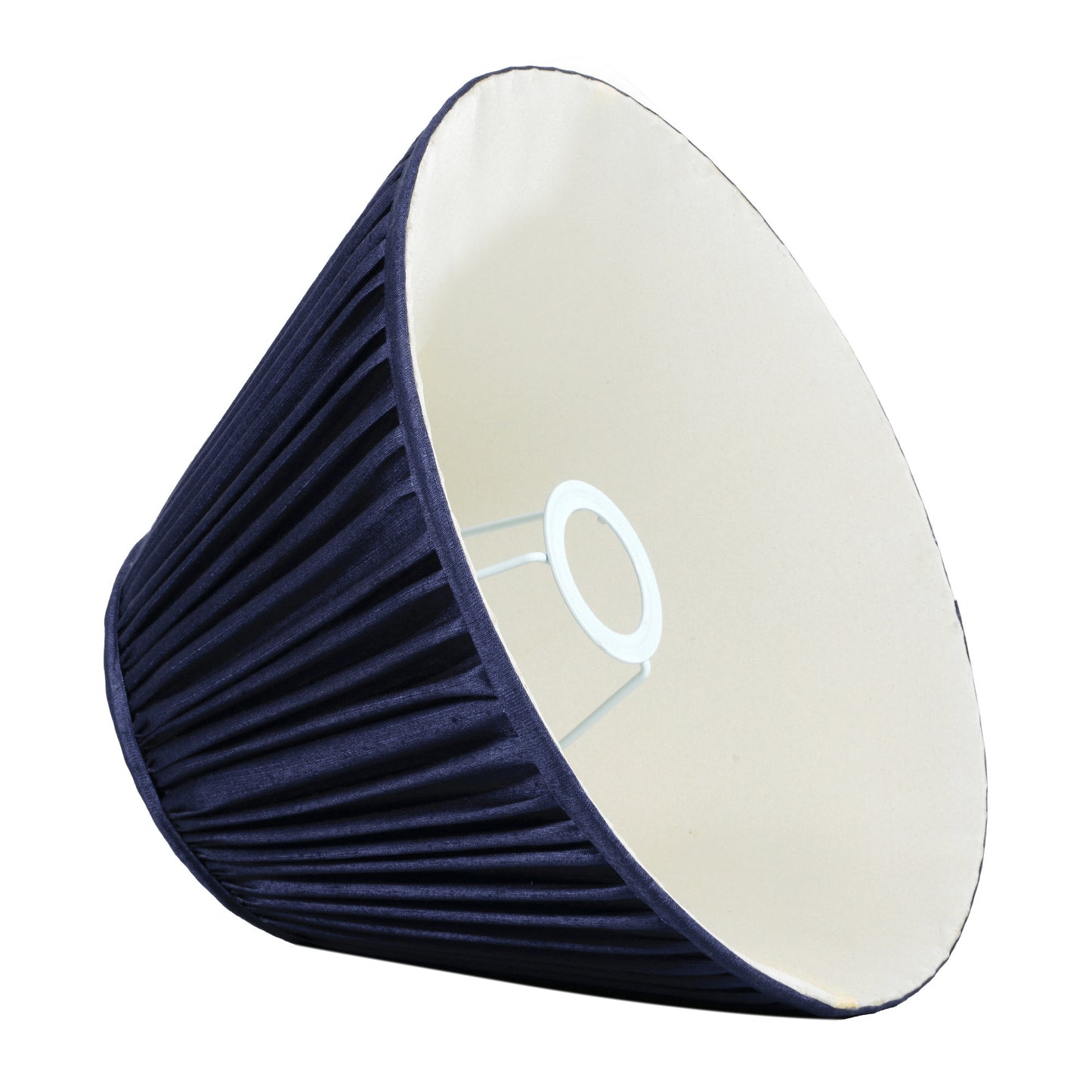 30cm empire premium softback lampshade in blue silk by Lampenschirm India, house of lampshades