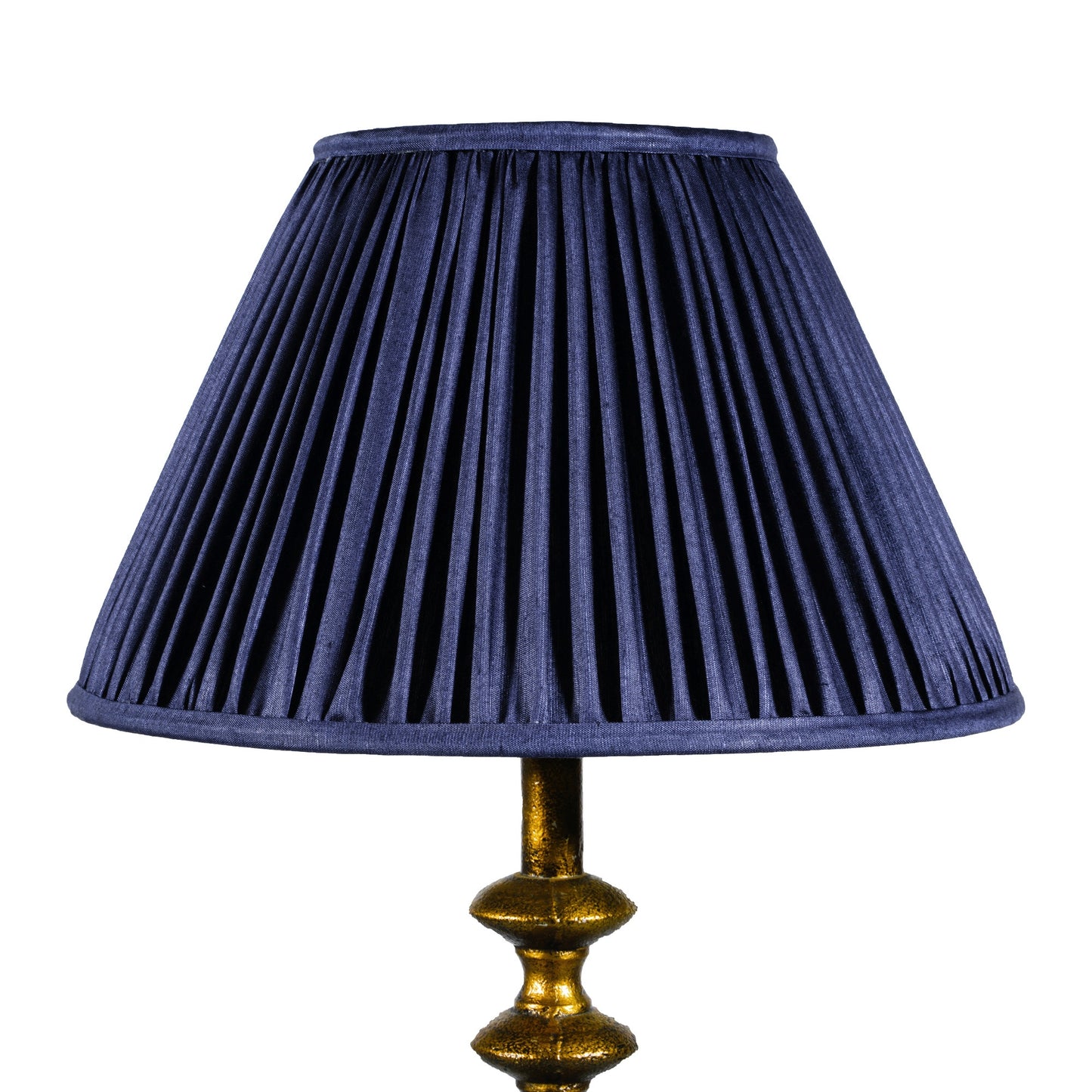 30cm empire premium softback lampshade in blue silk by Lampenschirm India, house of lampshades