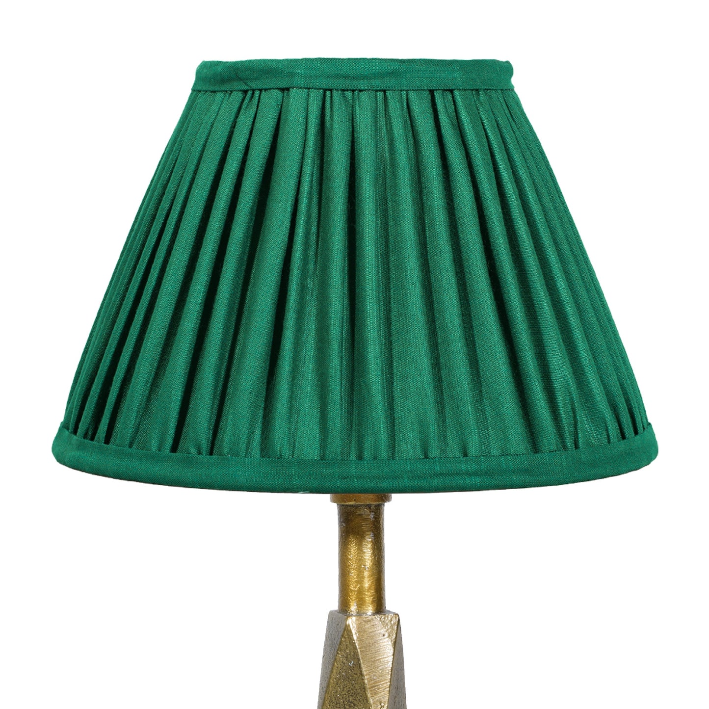 20cm empire premium softback lampshade in green silk by Lampenschirm India, house of lampshades