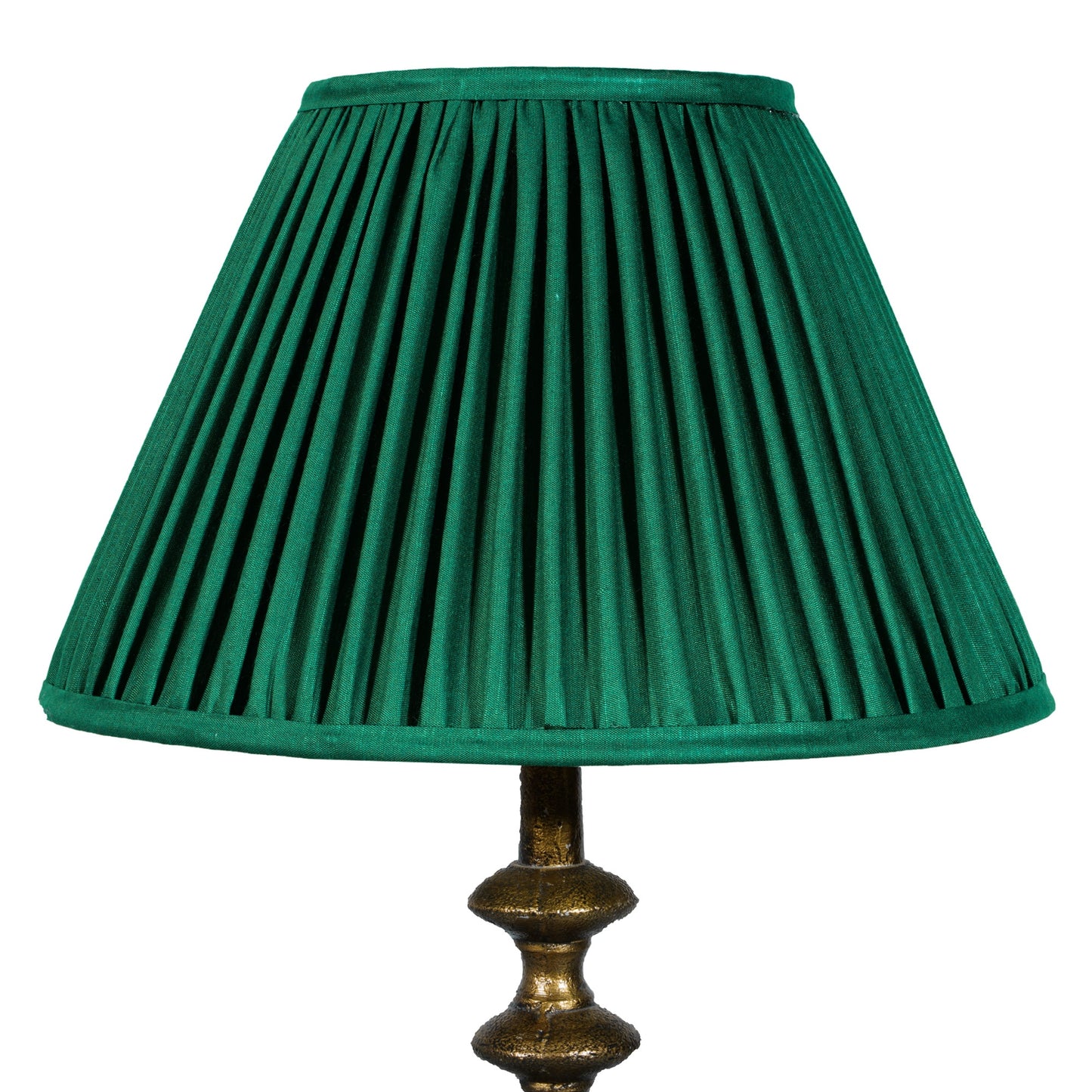 30cm empire premium softback lampshade in green silk by Lampenschirm India, house of lampshades