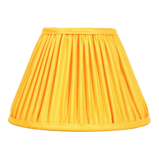 20cm empire premium softback lampshade in Yellow Silk by Lampenschirm India, house of lampshades. Yellow Silk Lamp Shades