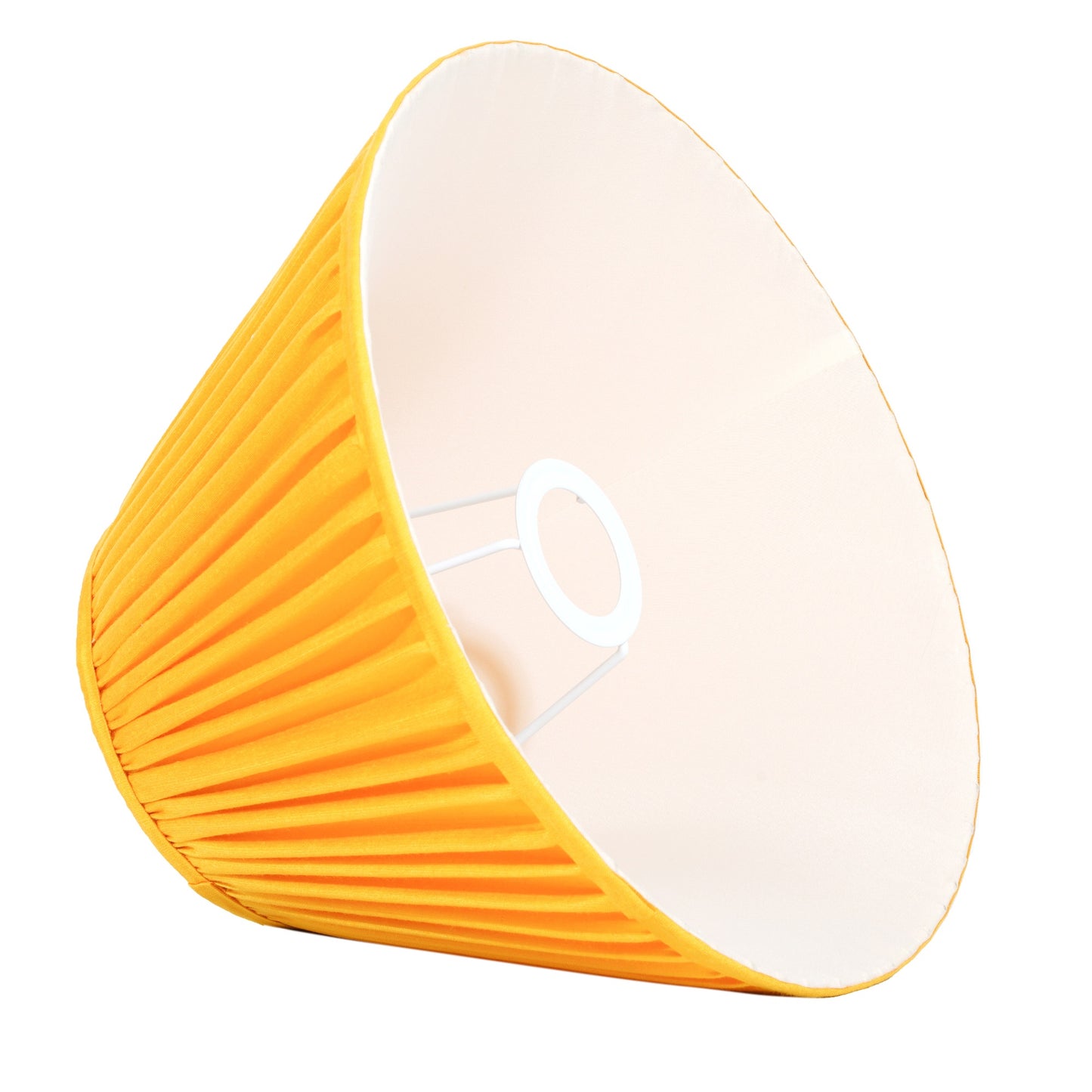 30cm empire premium softback lampshade in yellow silk by Lampenschirm India, house of lampshades