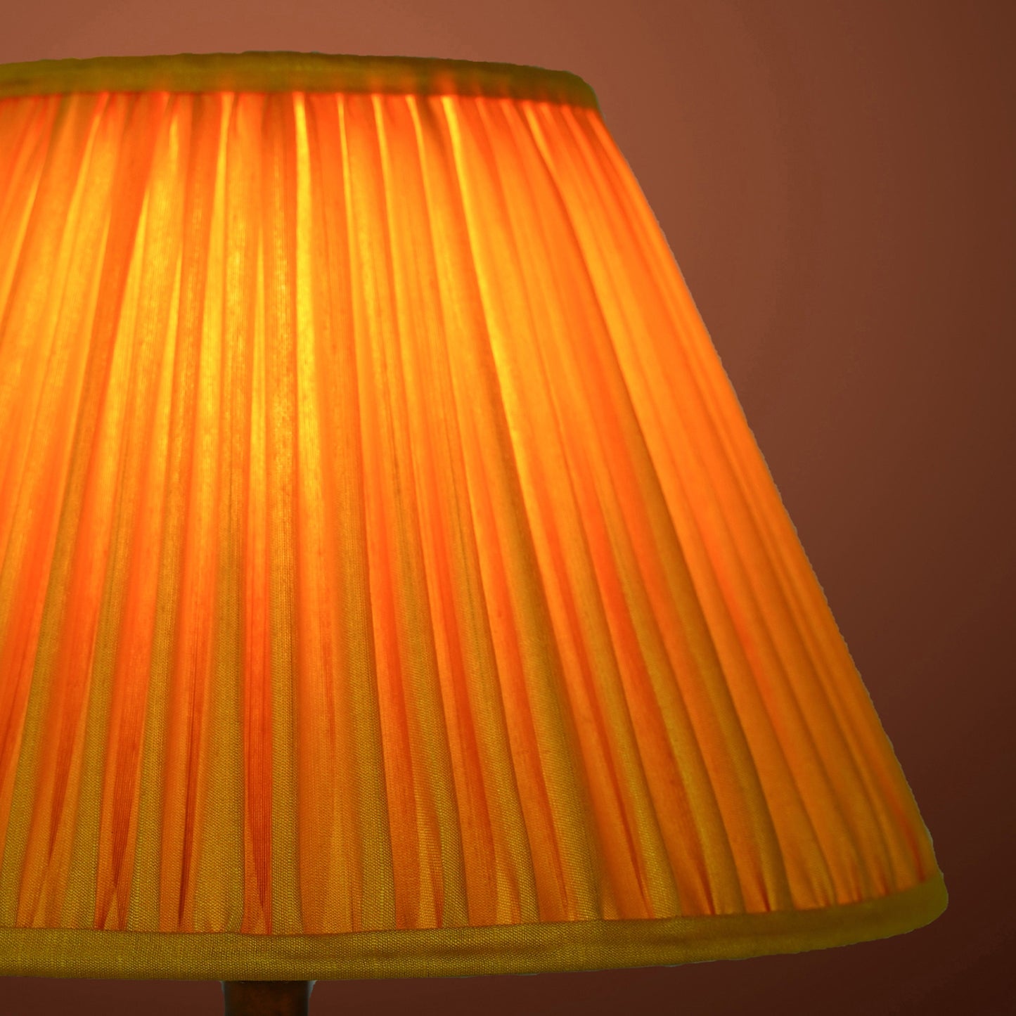 30cm empire premium softback lampshade in yellow silk by Lampenschirm India, house of lampshades