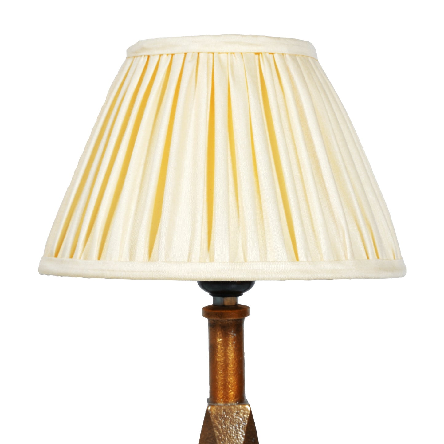 20cm empire premium softback lampshade in cream silk by Lampenschirm India, house of lampshades