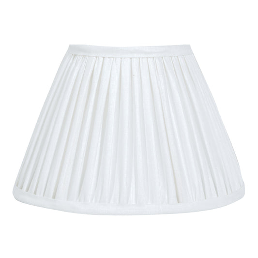 20cm empire premium softback lampshade in White Silk by Lampenschirm India, house of lampshades. White Silk Lamp Shades